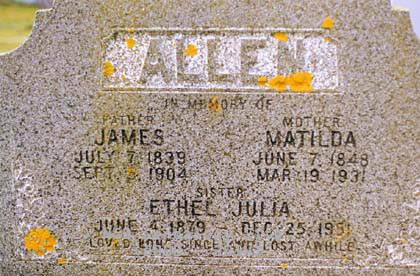  James, Matilda & Ethel Julia ALLEN