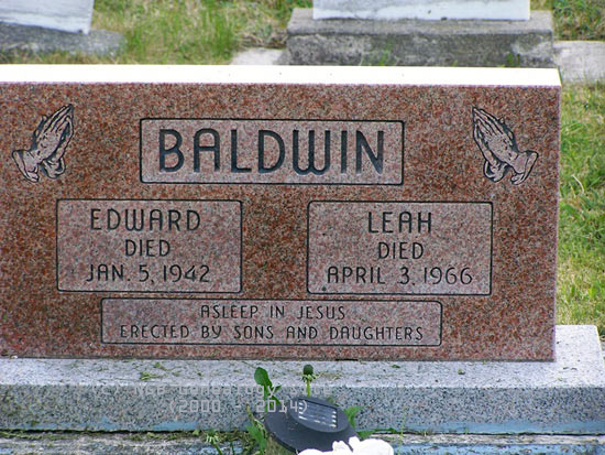 EDWARD AND LEAH BALDWIN