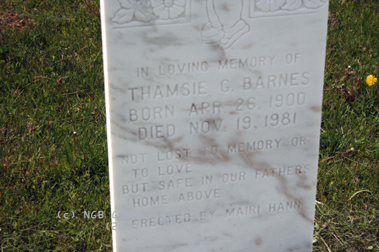 Thamsie G. Barnes