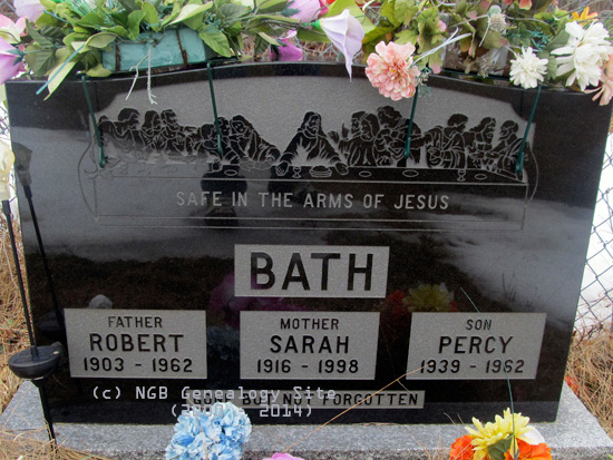 Robert, Sarah & Percy Bath