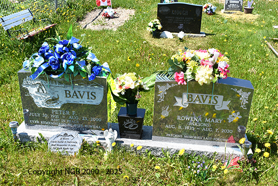 Peter F. & Rowena Mary Bavis