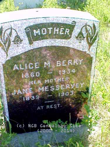 Alice BERRY and Jane MESSERVEY