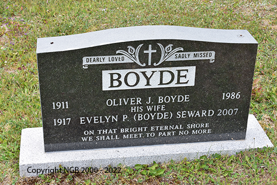 Oliver J. & Evelyn P. Seward BOyde