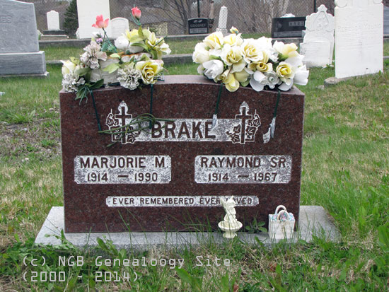 Marjorie M. and Raymond Brake Sr.