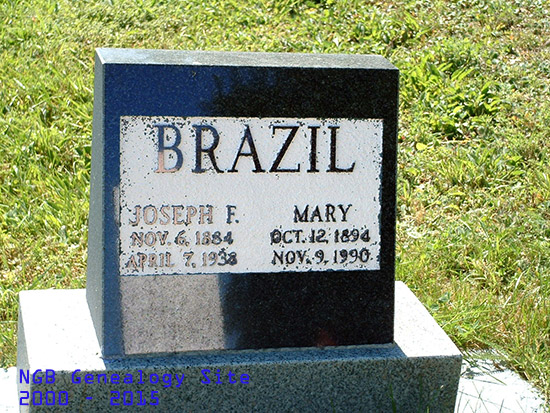 Joseph F & Mary Brazil