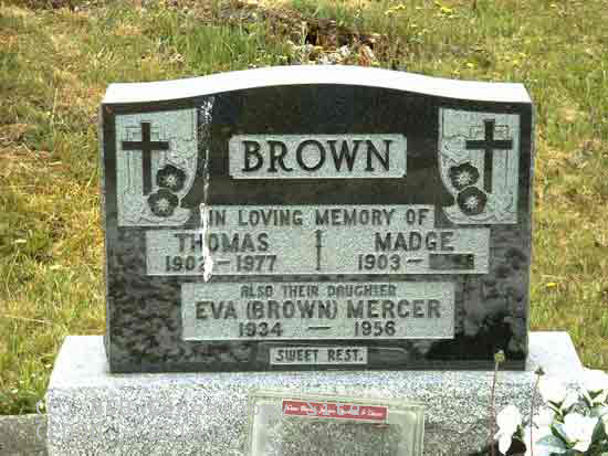 Thomas Brown & Eva (Brown) Mercer