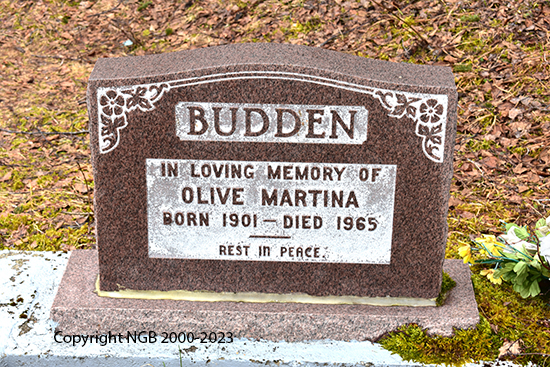 Alfred J. & Olive Martina Budden 