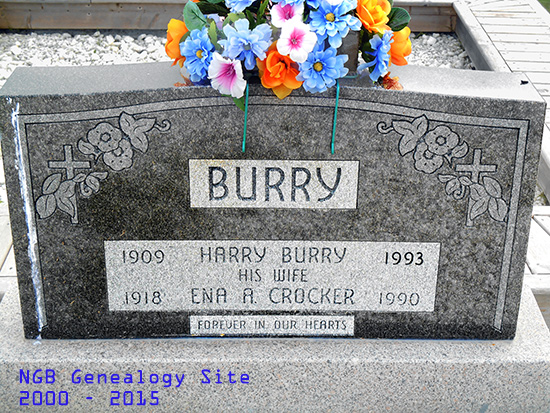 Harry & Ena A. Crocker Burry