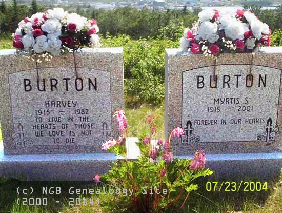 HARVEY AND MYRTIS BURTON