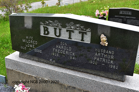 Arthur Patrick, Mildred Lowe & Harold Frederick Butt