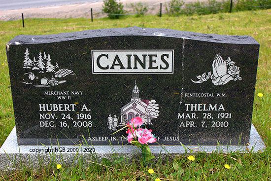 Hubert A & Thelma Caines