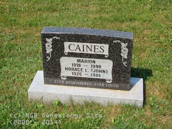 Marion and Horace I. (John) Caines