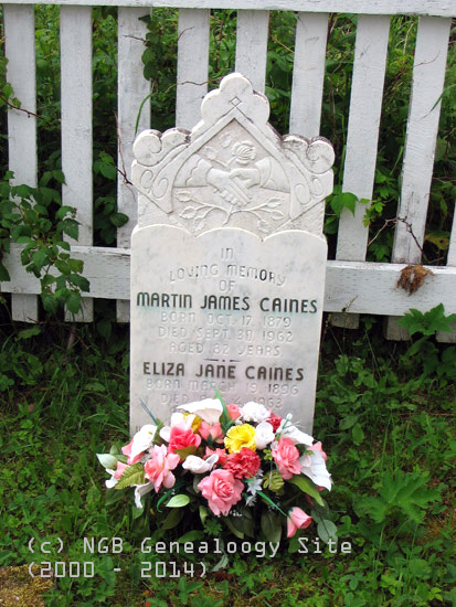 Martin James and Eliza Jane Caines