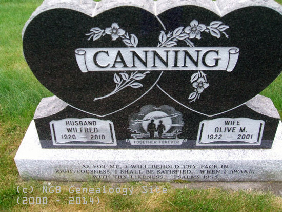 Wilfred & Olive M. Canning