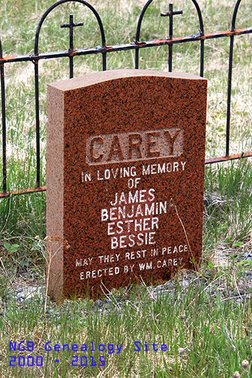 James, Benjamin, Esther &amp; Bessie Carey