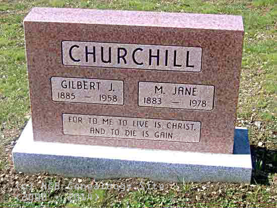 Gilbert J. and M. Jane Churchill