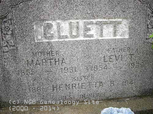 Martha, Levi T. & Henrietta Cluett