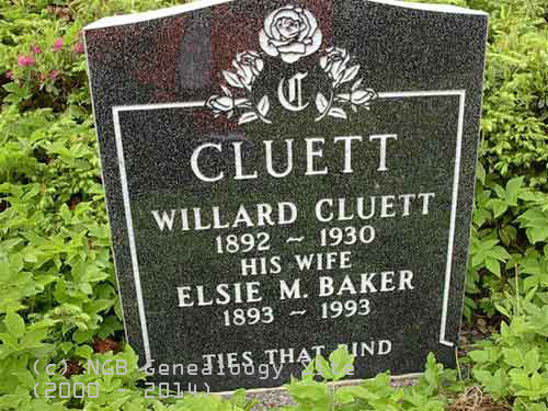 Willard & Elsie M. Cluett