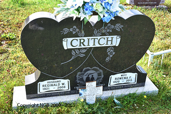 Reginald W. & Rowena F. Critch