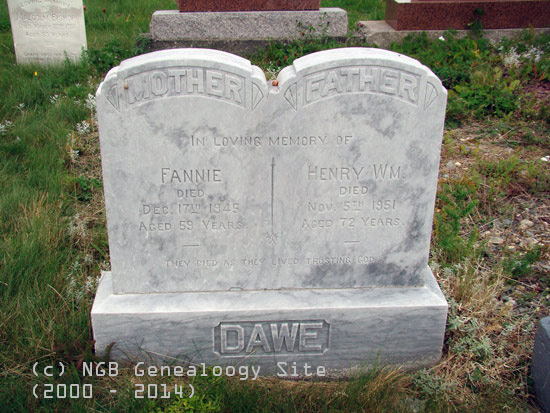 Fanny and Henry Wm Dawe