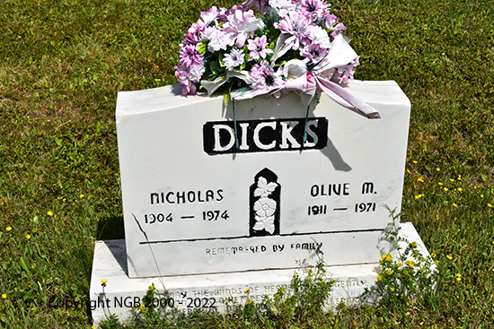 Nicholas & Olive M. Dicks