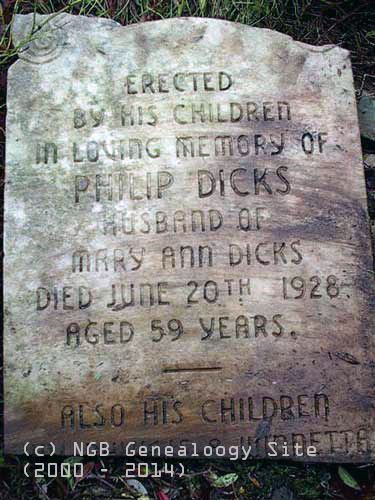 Philip Dicks & his children Ivey, Phyllis and Winnetta