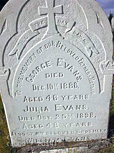 George & Julia Evans, and brothers William Evans & ?????