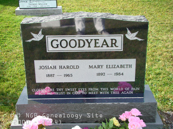 Josiah Harold and Mary Elizabeth Goodyear