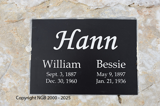 William & Bessie Hann