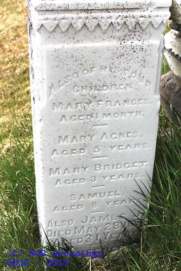 Mary Agnes, Mary Frances, Mary Bridget, Samuel & James Hannaford