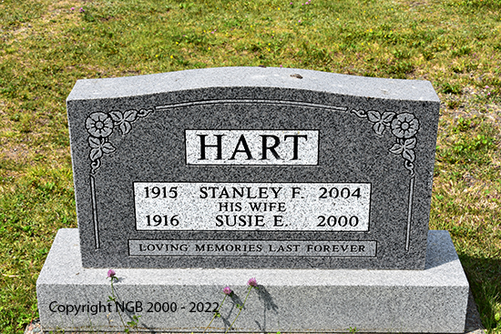 Stanley F. & Susie E. Hart