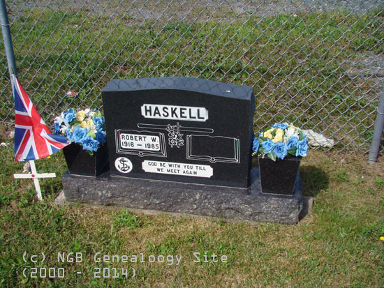 Robert Haskell )Old Headstone)