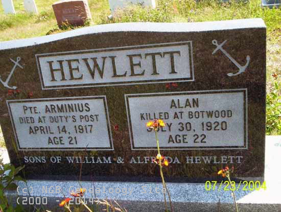 ARMINIUS AND ALAN HEWLETT