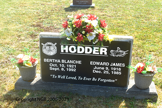 Edward James & Bertha Blanche Hodder