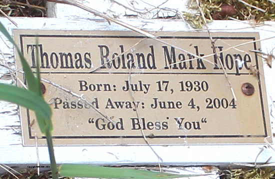 Thomas roland Mark Hope