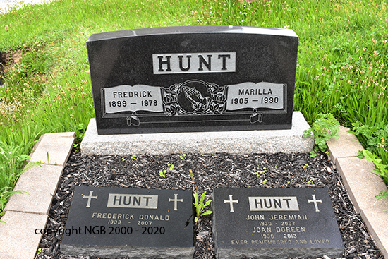 Frederick, Marilla, Frederick & John Jeremiah Hunt