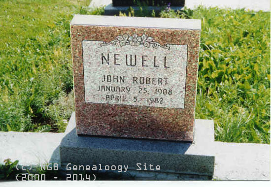 John Robert Newell Headstone