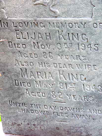 Elijah and Maria King