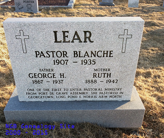 Pastor Blanche, George H, & Ruth Lear