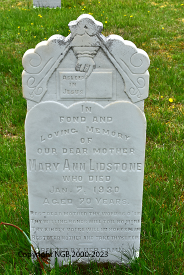 William & Mary Ann Lidstone