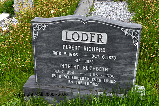 Albert Richard & Martha Elizabeth Loder