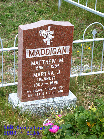 Matthew M & Martha J. Maddigan