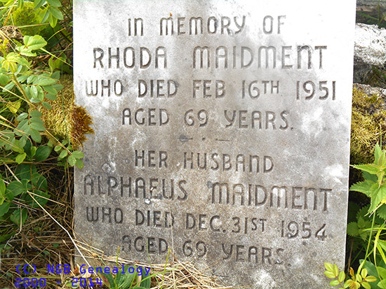 Rhoda & Alphaeus Maidment