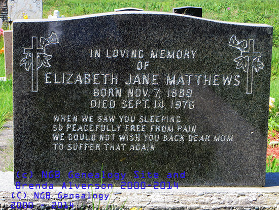 Elizabeth Jane Matthews