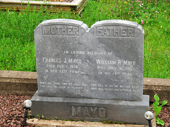 Frances J & William R. Mayo