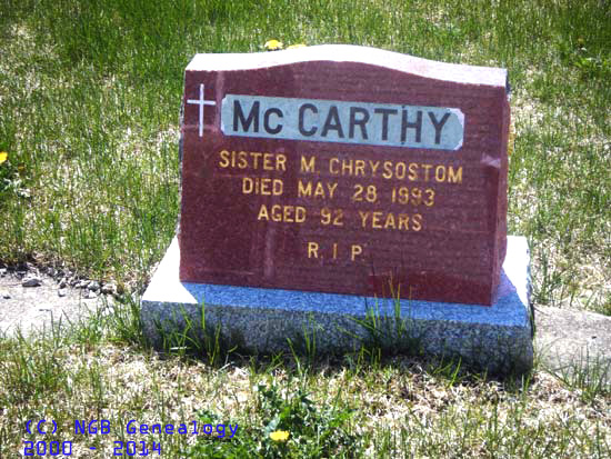 Sr. M. Chrysostom Mc Carthy