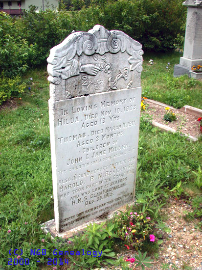 Hilda, Thomas, and Harold Miller