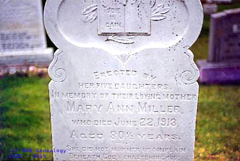  Mary Ann MILLER