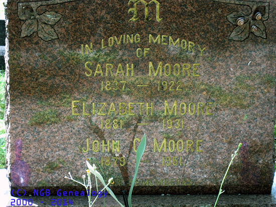 Sarah, Elizabeth & JOhn Moore