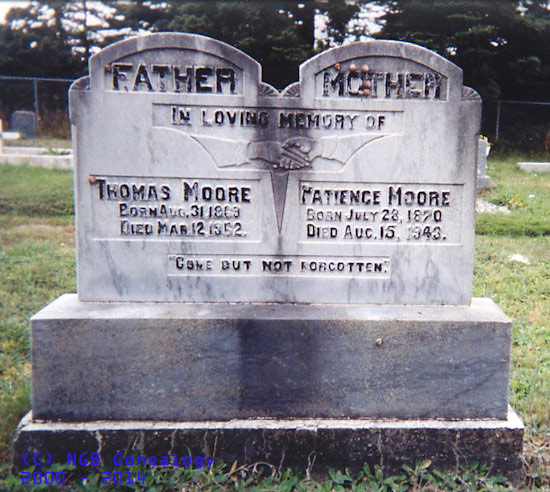 Thomas and Patience Moore